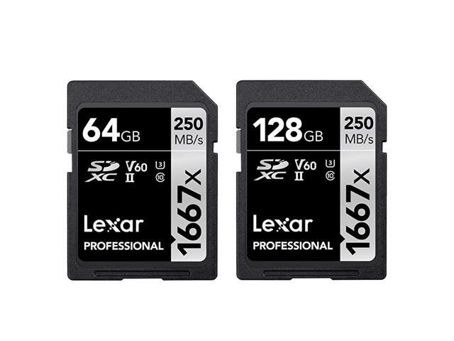 Professional LSD64GCBNA1667 1667X 64GB SDXC UhsIIU3 + 128 GB