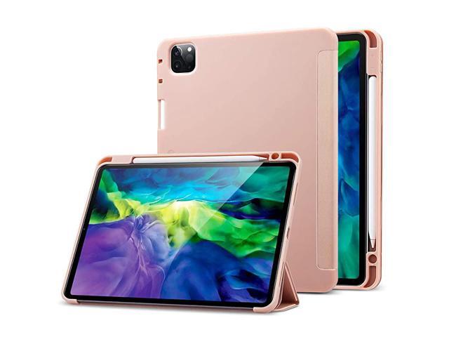 for iPad Pro 11 Case 2020 2018 with Pencil Holder Rebound Pencil iPad Case with Soft Flexible TPU Back Cover Auto SleepWake and Multiple Viewing