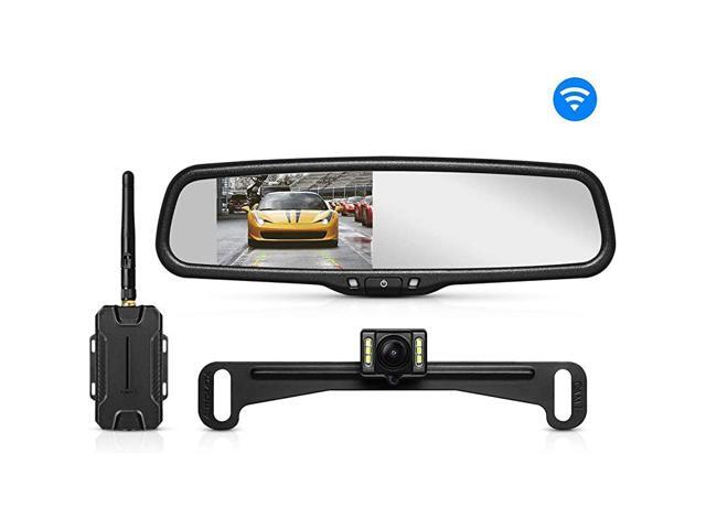 T1400 Upgrade Wireless Backup Camera Kit Easy Installation with No Wiring No Interference OEM Look with IP 68 Waterproof Super Night Vision Rear