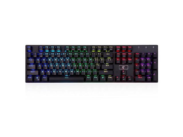 Z88 RGB Mechanical Gaming Keyboard Brown Switch Tactile Slightly Clicky Programmable RGB Backlit Water Resistant 104 Keys AntiGhosting for Mac PC