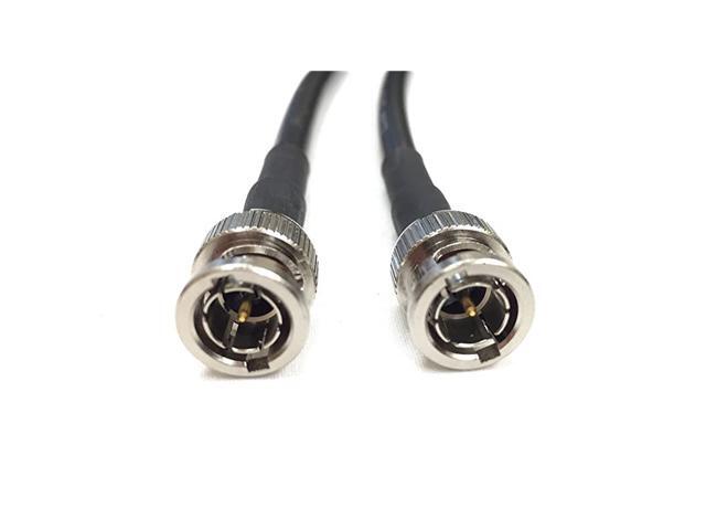 5 Foot HDSDI 3G RG6 BNC to BNC Video Coaxial Cable 75 Ohm Black 45Ghz Made in The USA 1083015