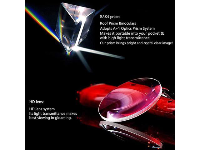 Binoculars for Adults HD ProfessionalWaterproof Fogproof Binoculars with Low Light Night Vision Durable and Clear FMC BAK4 Prism Lens for Birds