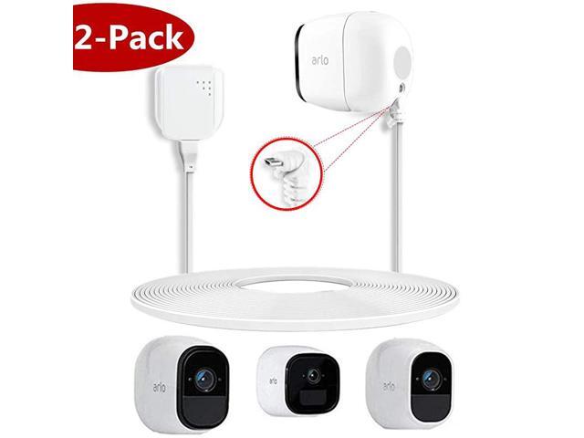 2Pack Weatherproof Outdoor Power Cable with Quick Charge 30 Power Adapter Power Supply Plug and Power Extension Cord Compatible Arlo Pro Pro 2 Go