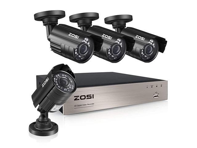 8CH 1080P Security Camera System OutdoorH265+ 8Channel HDTVI 5MP Lite Video DVR recorder with 4x HD 1920TVL 1080P Weatherproof CCTV Cameras NO Hard