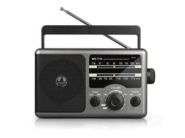 FM Portable Radio Transistor Radio with 35mm Earphone Jack HightLow Tone Mode Big Speaker AC Power or Battery Operated by 4 D Cell Batteries for