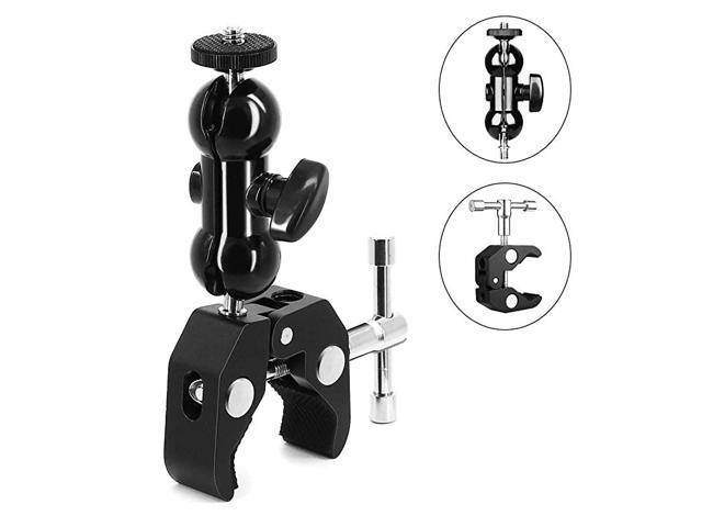 Camera Clamp Mount Monitor Mount Bracket Super Clamp w14 and 38 Thread with Cool Double Ballhead Arm Adapter Bottom Clamp for RoninM Ronin MX