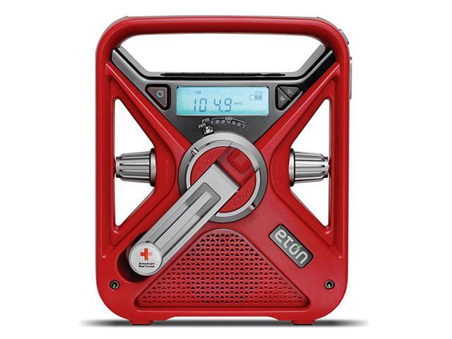 Red Cross Emergency NOAA Weather Radio with USB Smartphone Charger LED Flashlight Red Beacon