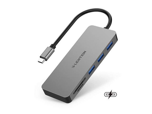 USB C Hub with 3 USB 30 SDMicro SD Card Reader and Charging Adapter Compatible 20202016 MacBook Pro 131516 New Mac AiriPad ProSurface Chromebook