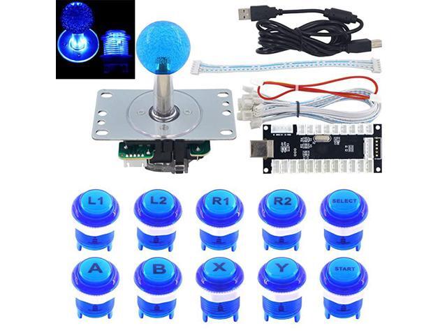 Arcade Game LED DIY Kit Mechanical Keyboard Switch Arcade LED Button LED Joystick Controller Zero Delay USB Encoder for PC MAME Retropie Jamma