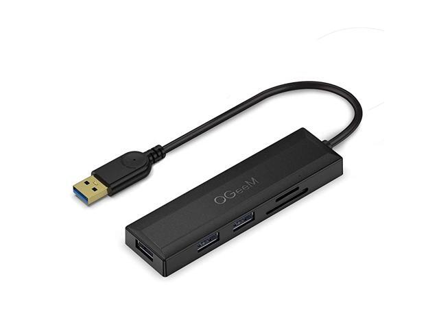 USB 30 Hub USB 30 Extension UltraSlim 5 Port Data USB Hub Adapter with USB Extended3 USB 30 Port Card Reader Compatible with MacBook MacSurface Pro