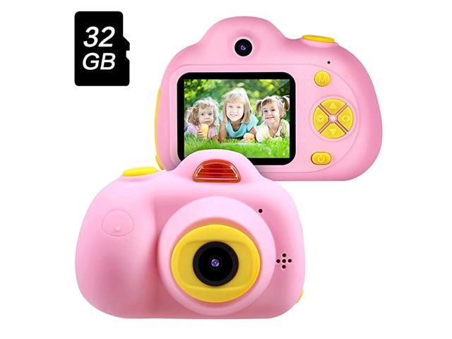 Gifts for 3 4 5 6 Year Old Girls Kids Camera for Girls Outdoor Toys for 5 6 7 8 Year Old Toddlers Children8MP HD Video Camera Pink32GB SD Card