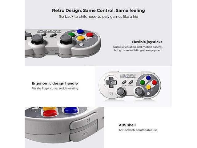 SF30 Pro Wireless Bluetooth Controller with Joysticks USBC Cable Gamepad for Mac PC Android Nintendo Switch Windows macOS Steam