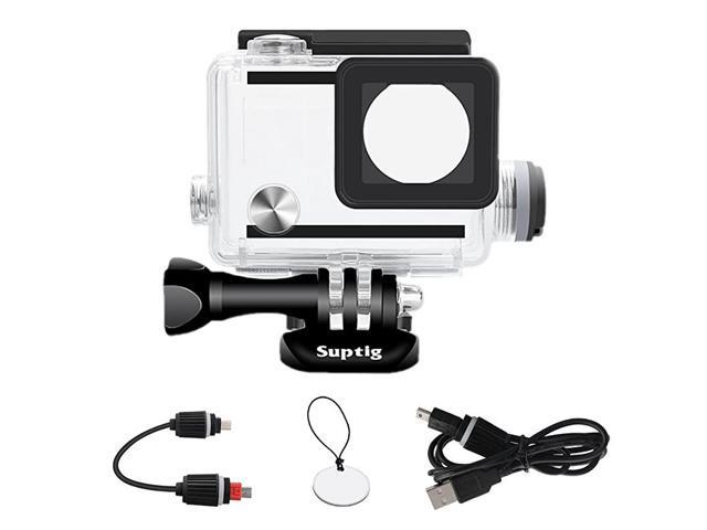 Housing Rechargeable Waterproof housing for GoPro Hero 4 Hero 3+ Hero 3 Outside Action Camera for Underwater Charge Use Water Resistant up to 131ft