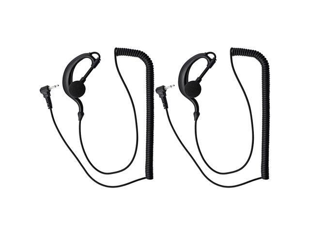 G Shape Earhook 25mm Listen Only Earpiece Headset Earphone Compatible for Baofeng Kenwood Motorola Puxing Two Way RadioTransceivers and Radio