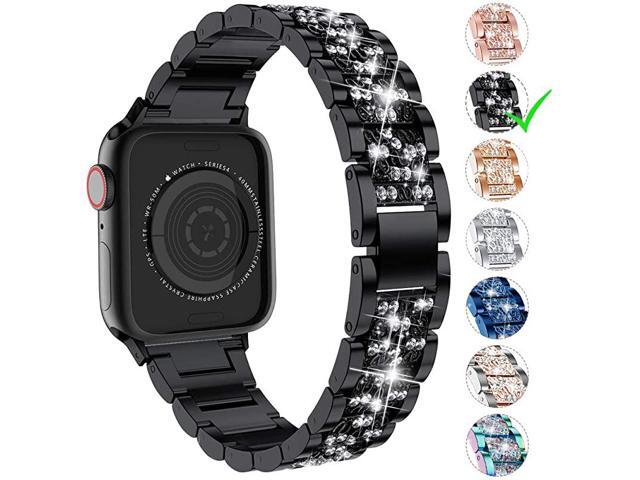 for Apple Watch Band 38mm 40mm 42mm 44mm SE Series 6 Series 5 4 3 2 1 Bling Replacement Bracelet iWatch Band Diamond Rhinestone Stainless Steel