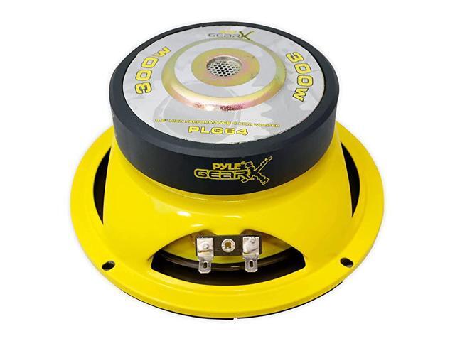 65 Inch Mid Bass Woofer Sound Speaker System Pro Loud Range Audio 300 Watt Peak Power w 4 Ohm Impedance and 6020KHz Frequency Response for Car