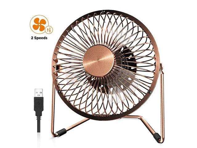 5 Inch Desktop Table Fan USB POWERED ONLY USB Desk Fan with 2 Setting Portable Mini USB Fan for Metal Design Quiet Operation 360° Rotation Personal