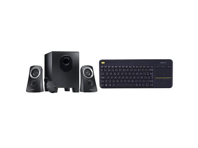 Z313 Speaker System Bundle with K400 Plus Wireless Touch TV Keyboard with Easy Media Control and Builtin Touchpad