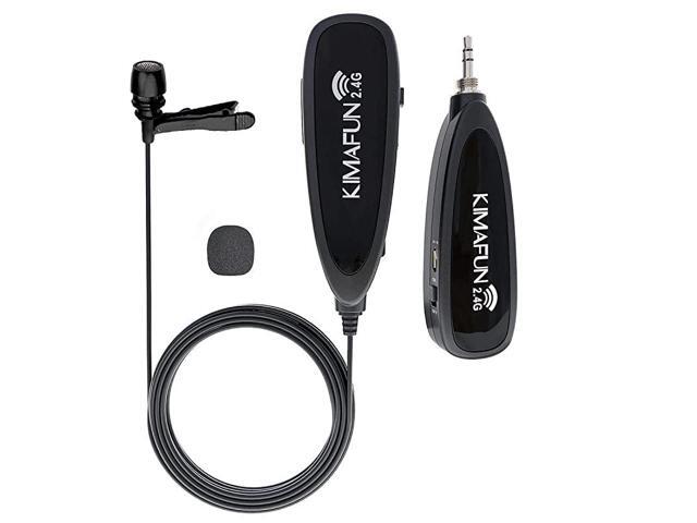 Wireless Lavalier MicrophoneUpdated 24G Clipon Lapel Mic set with Beltpack TransmitterReceiverIdeal for Teaching Preaching and Public Speaking