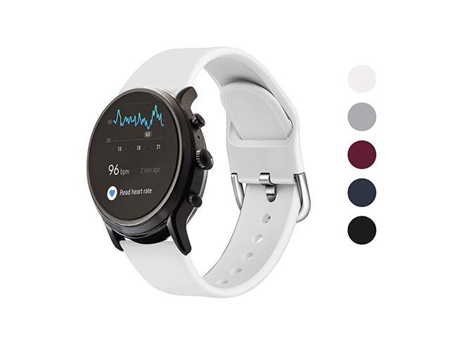 Compatible for Samsung Galaxy Watch 3 45mm Galaxy Watch 46mm Band Replacement 22mm Solid Color Watch Band for Fossil Mens Gen 5 Smartwatch