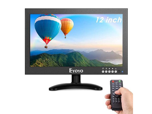 12 inch Small HDMI CCTV Monitor 1366x768 IPS Metal Housing LED Screen WWall BracketRemote Control with HDMIVGAAVBNC Input Builtin Speakers for PC