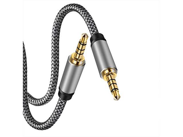 to Audio Cable 40Ft4 Pole HiFi Stereo Sound 35mm Aux Cable AdapterAuxiliary CableAux Cord Compatible All 35mmEnabled Devices for Car 40Ft Silver