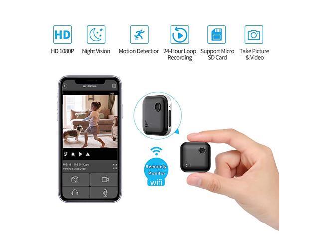 Spy Camera WiFi 1080P Wireless Hidden Camera Spy Cam Nanny Cam Audio Record Live Streaming Small Surveillance Camera Night Vision Motion Detection