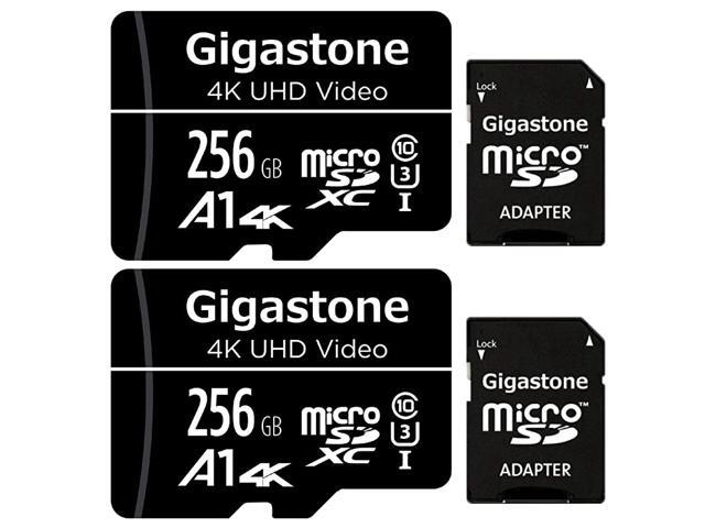 256GB 2Pack Micro SD Card 4K UHD Video Surveillance Security Cam Action Camera Drone Professional 100MBs Micro SDXC UHSI A1 Class 10