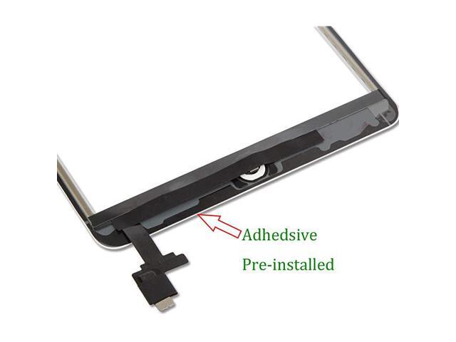 Digitizer Repair Kit for iPad Mini 12 A1432 A1489 Touch Screen Digitizer Replacement with IC Chip + Home Button + Tools + PreInstalled Adhesive