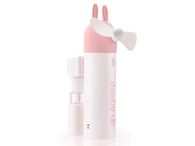 Handheld Fan Mini FanPortable Misting Fan USB Rechargeable Fan 1200mAh Battery Operated for 6 Hrs Continuous Work Pink