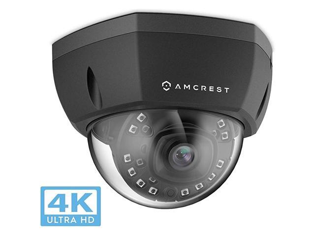 4K Outdoor POE IP Camera UltraHD 8MP Security Camera 3840x2160P Resolution IK10 Vandal Resistant Dome 28mm Lens IP67 Weatherproof Security Cloud