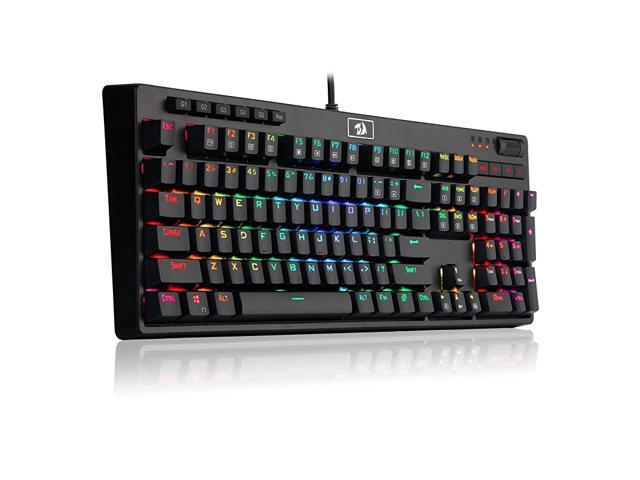 K579 Mechanical Gaming Keyboard Wired RGB LED Backlit 104 Keys Mechanical Gamers Keyboard with Macro Keys for Computer PC Laptop Fast Clicky Cherry