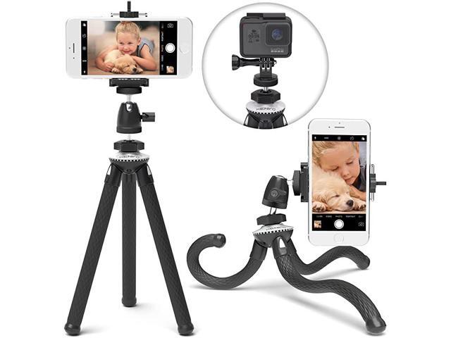 SquidGrip Flexible Cellphone Tripod for Phone and Camera Portable Octopus Tripod Compatible with All Smartphones iPhones GoPro Android Samsung