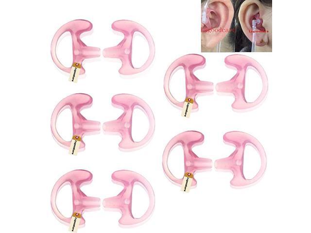 Radio Ear Mold Ear Bud Pink Small Earmold Earbuds Replacement Left Right Ear for 2 Way Radio Acoustic Coil Tube Earpiece Insert Earmould Soft