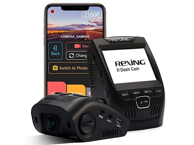 V1 4K Ultra HD Car Dash Cam 24 LCD Screen WiFi 170° Wide Angle Dashboard Camera Recorder with GSensor WDR Loop Recording Supercapacitor Mobile App