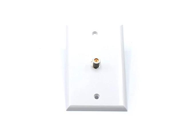 Video Wall Jack for Coax Cable F Type Coaxial Wallplate Wall Plate 3 GHz Coupler Approved for Comcast DIRECTV Satellite Dish and Antennas 10 Pack