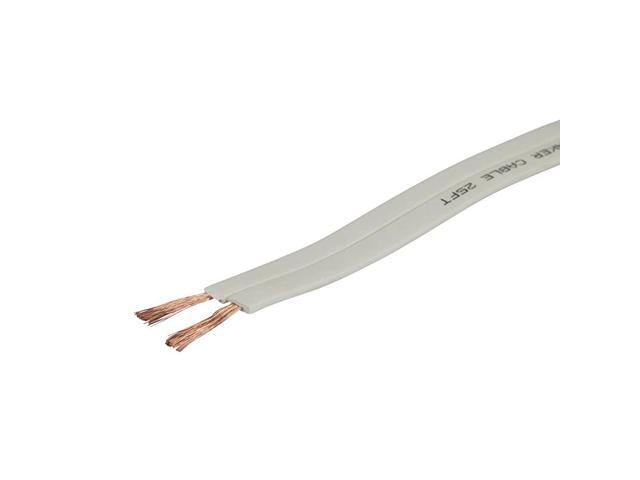 Planate Series 16 Gauge AWG Pure Copper Flat Speaker WireCable 100Ft CL2 in Wall Rated Jacketed in PVC Material for Home Theater Car Audio and More