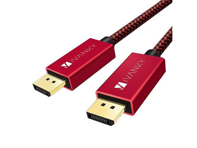 DisplayPort to DisplayPort Cable 10ft 4K DisplayPort 12 Cable 4K60Hz 2K165Hz 2K144Hz Nylon Braided High Speed DP Cable Compatible with PC Laptop