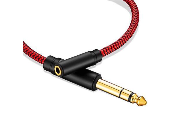 Male to Female 35 Headphones Adapter 15FtTRS 14 to 35mm Stereo Cord mm 14 Male to 35mm 18 Female for Amplifiers Guitar Amp Piano Home Theater