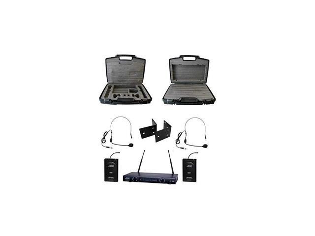 S6012UH Dual Channel Wireless System with Two Wireless Headset Microphones and a Hard PVC Carrying Case