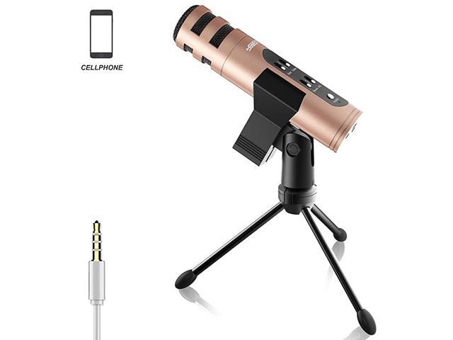Music Recording Microphone with Desktop TripodCondenser Microphone Integrated Reverb Sound Effects for Phone RecordingGamingPodcasting and Karaoke