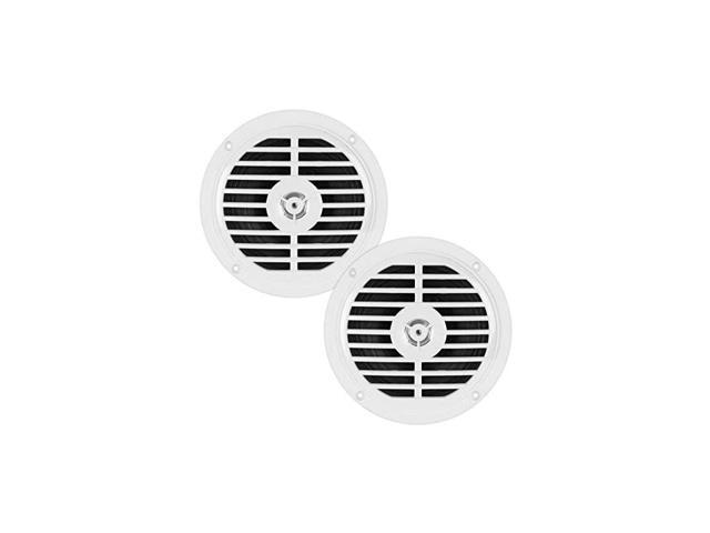 525 Inch Dual Marine Speakers 2 Way Waterproof and Weather Resistant Outdoor Audio Stereo Sound System with 100 Watt Power Polyprone Cone and Cloth