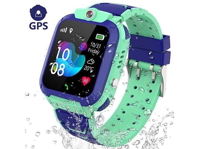 Watch for Kids GPS LBS Tracker Phone IP67 Waterproof watch Phone SOS Alarm Clock Camera Touch Screen Voice Chat Games Sports watch for 312 Year Old