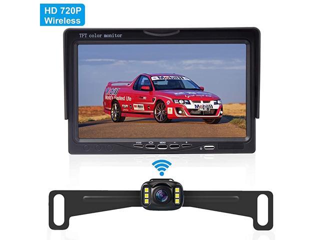 Wireless Backup Camera for CarsSUVsUTVsMinivans 7 LCD Monitor RearFront View System IP69 Waterproof Super Night Vision for ContinuousReversing Use