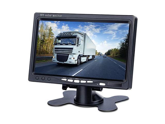 Upgrade Backup Camera Monitor 7 Inch Rearview Reversing LCD Monitor 1280X720P Resolution Screen Two Video Input Plug V1V2 Car Rearview Cameras HD