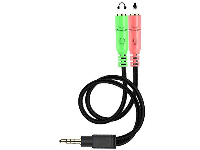 35mm Jack Cable Headset Adapter Kit CTIA for LaptopMacPS4SmartphoneXbox OneTablet Earphone with HeadphoneMicrophone Simultaneously Y Splitter Audio