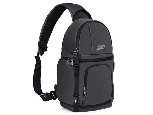 Camera Sling Bag DSLRSLRMirrorless Case Water Repellent Shockproof Photography Camera Backpack with Tripod Holder Removable Modular Inserts