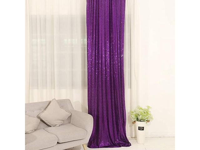 2FTx8FT Sequin Photo Backdrop Party Photography Background Wedding Photo Booth Purple