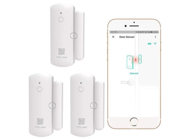 Smart Door Sensor 3 Pack 14 Mile Worlds Longest Range Wireless Window Door Sensor Works with Alexa IFTTT App Monitoring Notifications Open