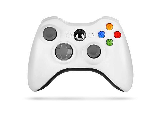 Wireless Controller Compatible with Xbox 360 24GHZ Game Controller Gamepad Joystick Compatible with Xbox Slim 360 PC Windows 7 8 10 White